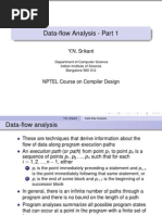 Data-Flow Analysis - Part 1: Y.N. Srikant