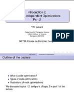 Introduction To Machine-Independent Optimizations: Y.N. Srikant