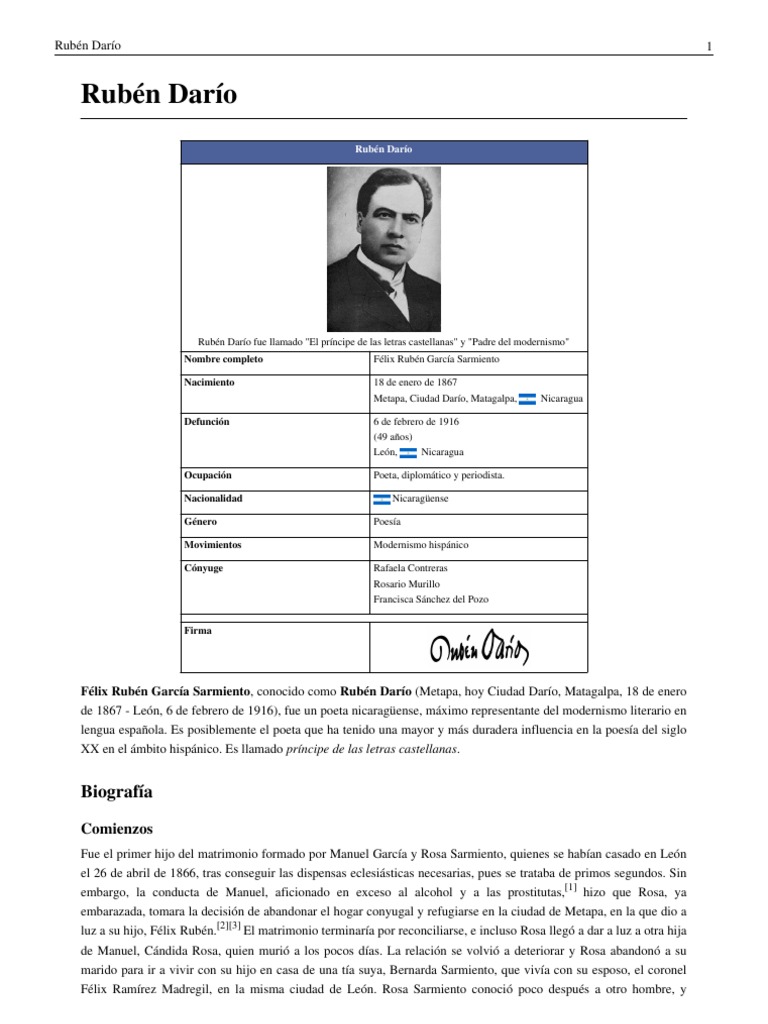 Rubén Darío | PDF | Poesía
