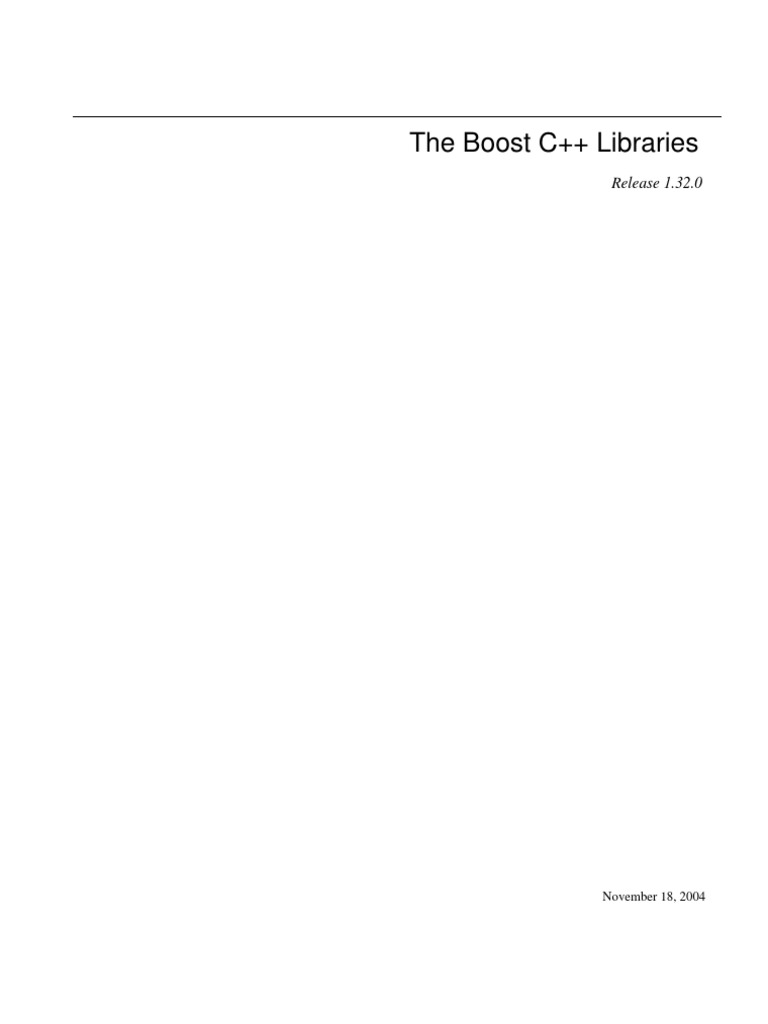Boost C++ Libraries | PDF | C++ | Parameter (Computer Programming)