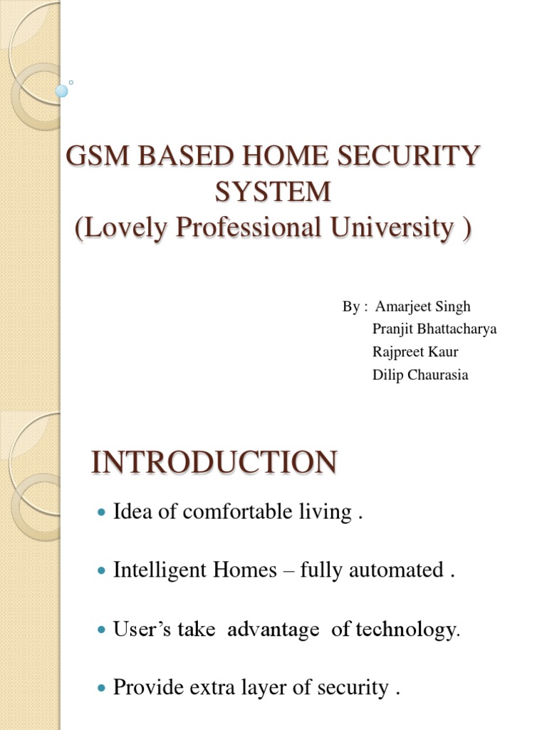 literature review for gsm based home security system