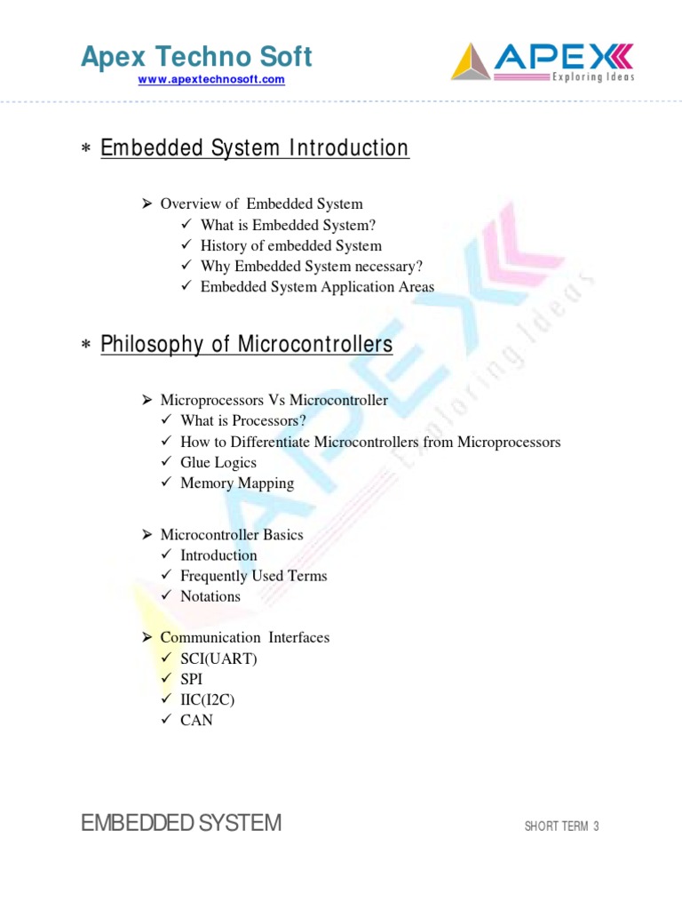 Embedded Systems and Microcontrollers Guide | PDF | Computers