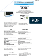 Espeficicação Técnica - Monitor de Sinais Vitais MX-600 - EMAI-Transmai