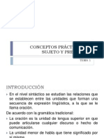 Conceptos Prácticos de Sujeto y Predicado 2010