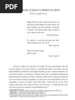Nietzsche, Clarice e o Direito Do Grito - Sobre a Tarefa de Ser