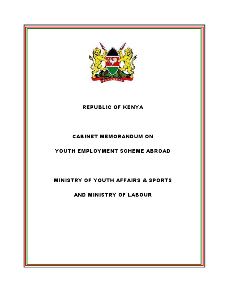 YESA Memo to Minister18th May 09 FINAL Remittance Social