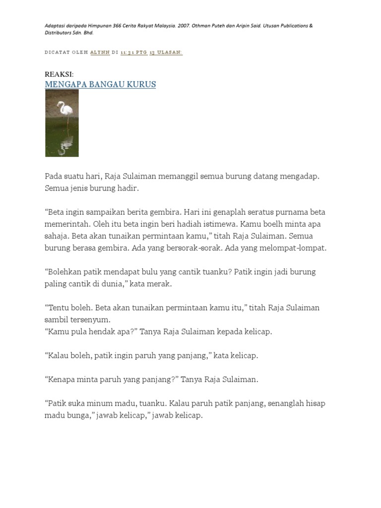 Contoh Cerita Rakyat Pdf