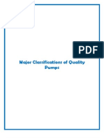 Major Classifications of Quality Pumps