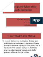 Trampas Psicológicas en La Toma de Decisiones