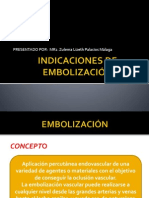 INDICACIONES DE EMBOLIZACIÓN