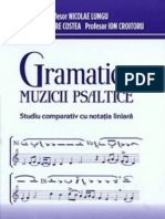 Gramatica muzicii psaltice - studiu comparativ cu notatia liniara : Nicolaie Lungu, Grigore Costea, Ion Croitoru