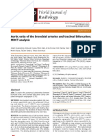 Aortic Ostia of the Bronchial Arteries and Tracheal Bifurcation MDCT Analysis