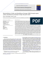 Bioremediation of Acidic and Metalliferous Drainage (AMD) Through Organic Carbon Amendment by Municipal Sewage and Green Waste McCullough 2011 Journal of Environmental Management