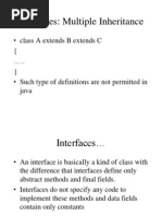 Interfaces: Multiple Inheritance