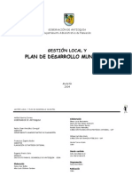 Gestion Local y Plan de Desarrollo Municipal