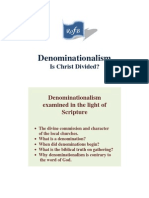 Denominationalism - Is Christ Divided?