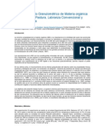 Fraccionamiento Granulométrico de Materia orgánica de suelos bajo Pastura