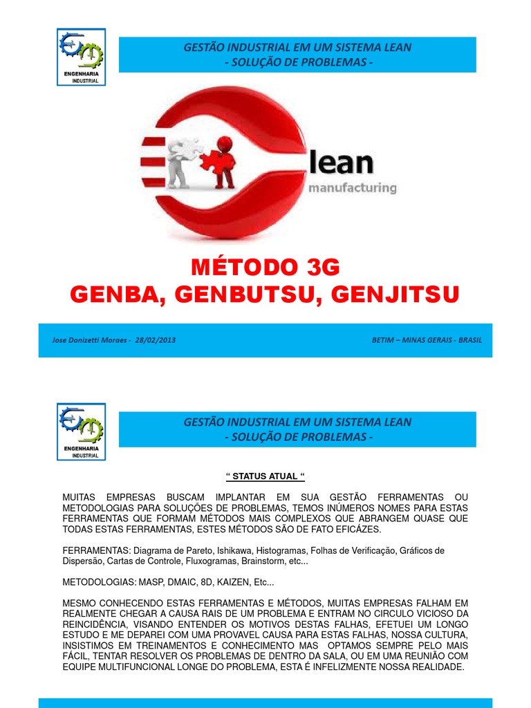 Metodologia 3G para Solução de Problemas | PDF | Debate | Indústrias