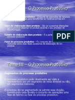 O Processo Produtivo: Fases, Estrutura e Tipos