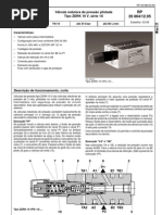 Válvula redutora de pressão pilotada