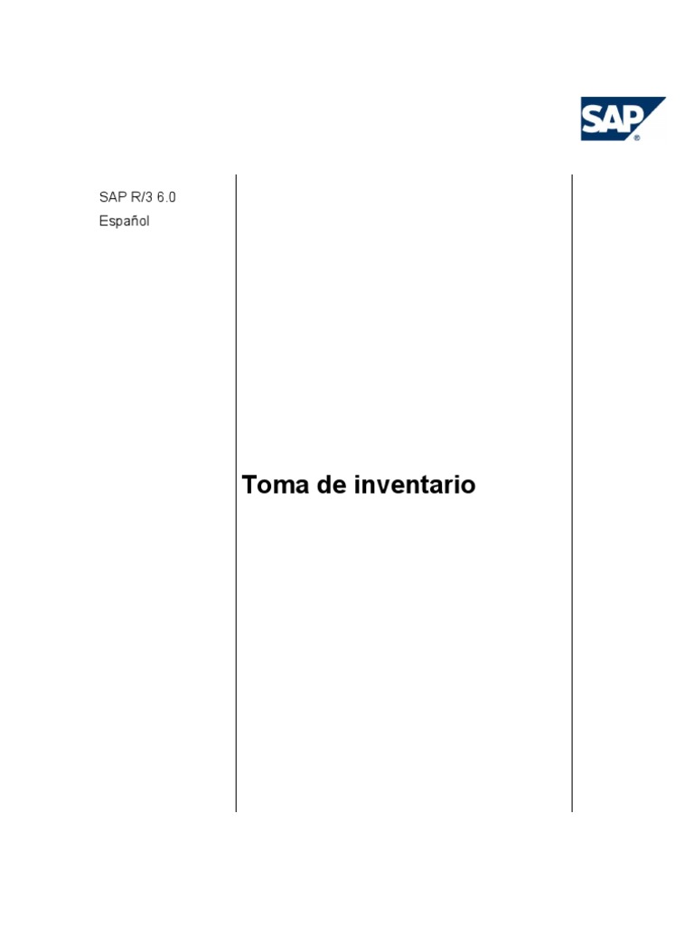 Guía de Inventario SAP R/3 6.0 | PDF | Inventario | Software