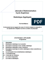 Statistiques - Chapitre I - Generalités