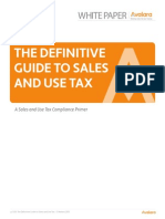 The Definitive Guide To Sales and Use Tax: A Sales and Use Tax Compliance Primer