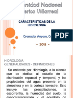 Características de la hidrología