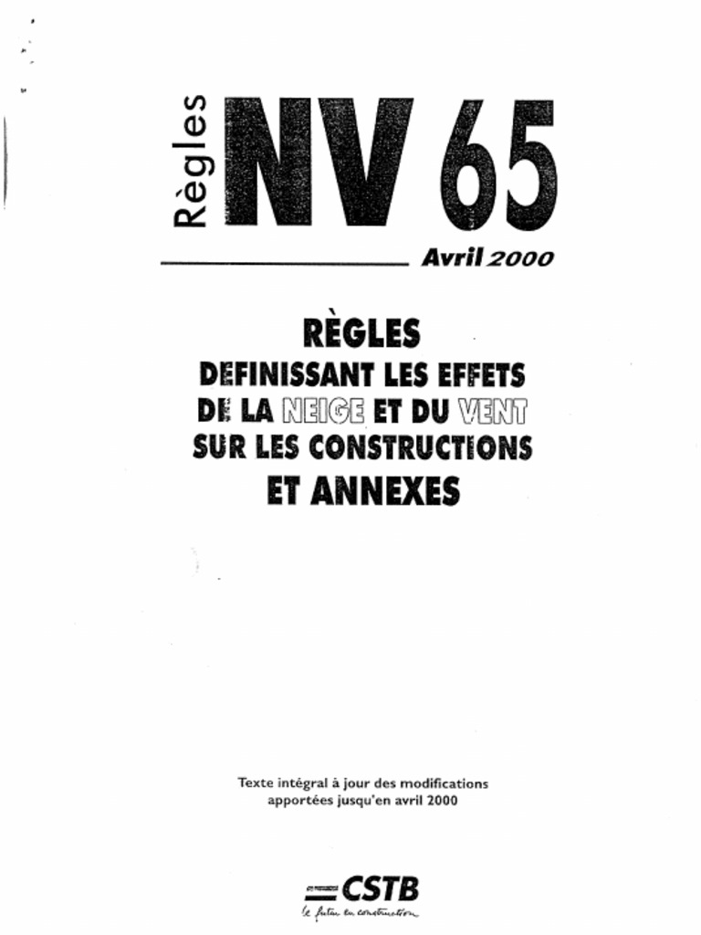Normes Nv 65 Pdf – Comment est catégorisée la norme Neige et Vent – DOEURY