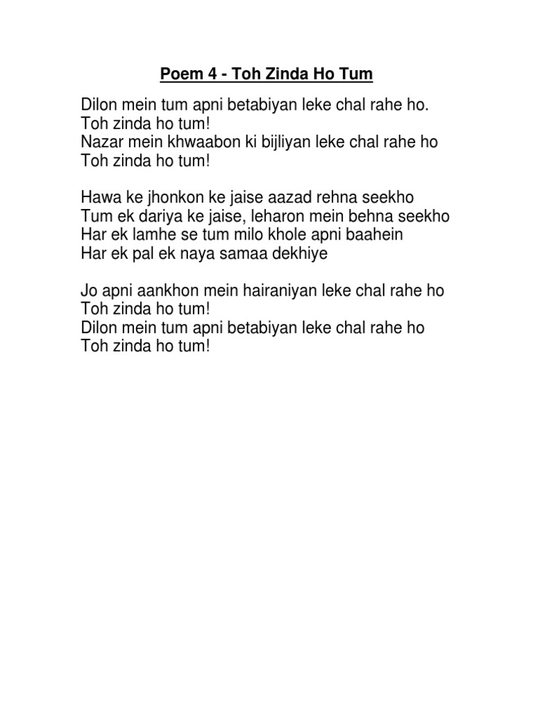 Toh Zinda Ho Tum Download toh zinda ho tum download