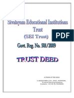 SEI Trust Deed Establishes Educational Institutions