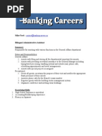 Download Bilingual Japanese Administrative Assistant by BankingCareers SN151370493 doc pdf