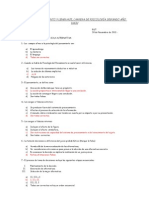 Examen Pensamiento y Lenguaje Psicología