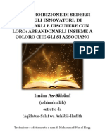 Sulla Proibizione Di Sedersi Con Gli Innovatori, Di Ascoltarli e Discutere Con Loro - Abbandonarli Insieme a Coloro Che Gli Si Associano (1)