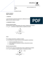 Determinación coeficientes rozamiento madera