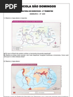 Atividades Sobre as Placas Tectc3b4nicas 6c2ba Ano Geografia