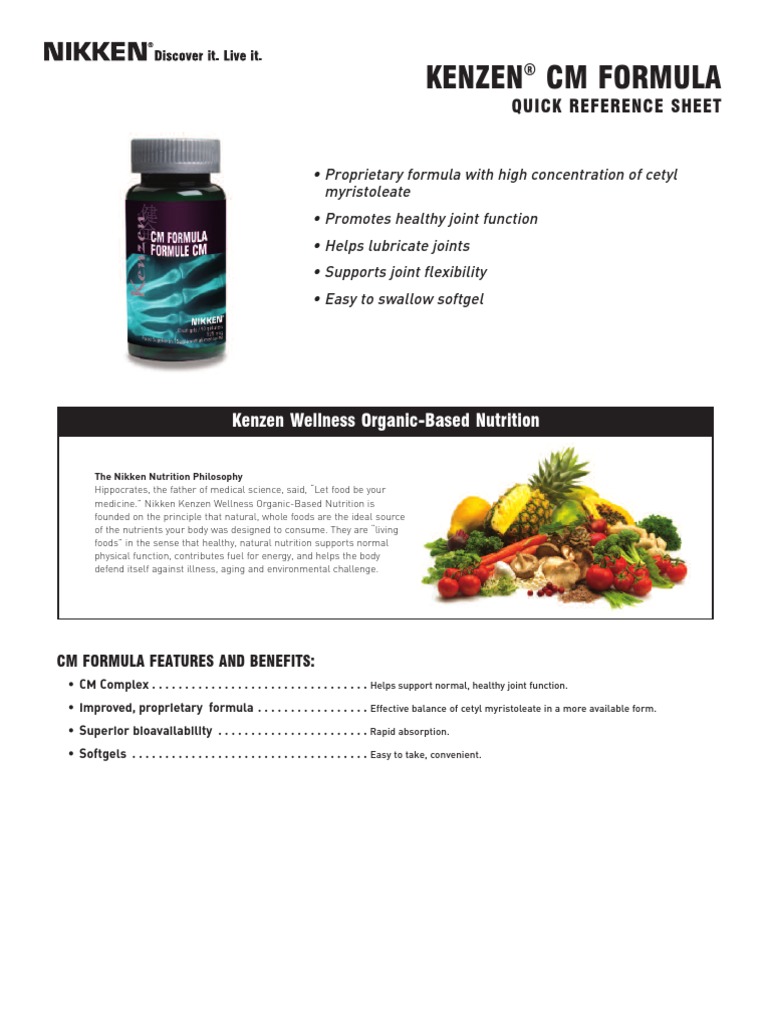 Kenzen CM Formula | PDF | Flax | Docosahexaenoic Acid
