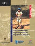 Perforación manual de pozos profundos de pequeño diametro