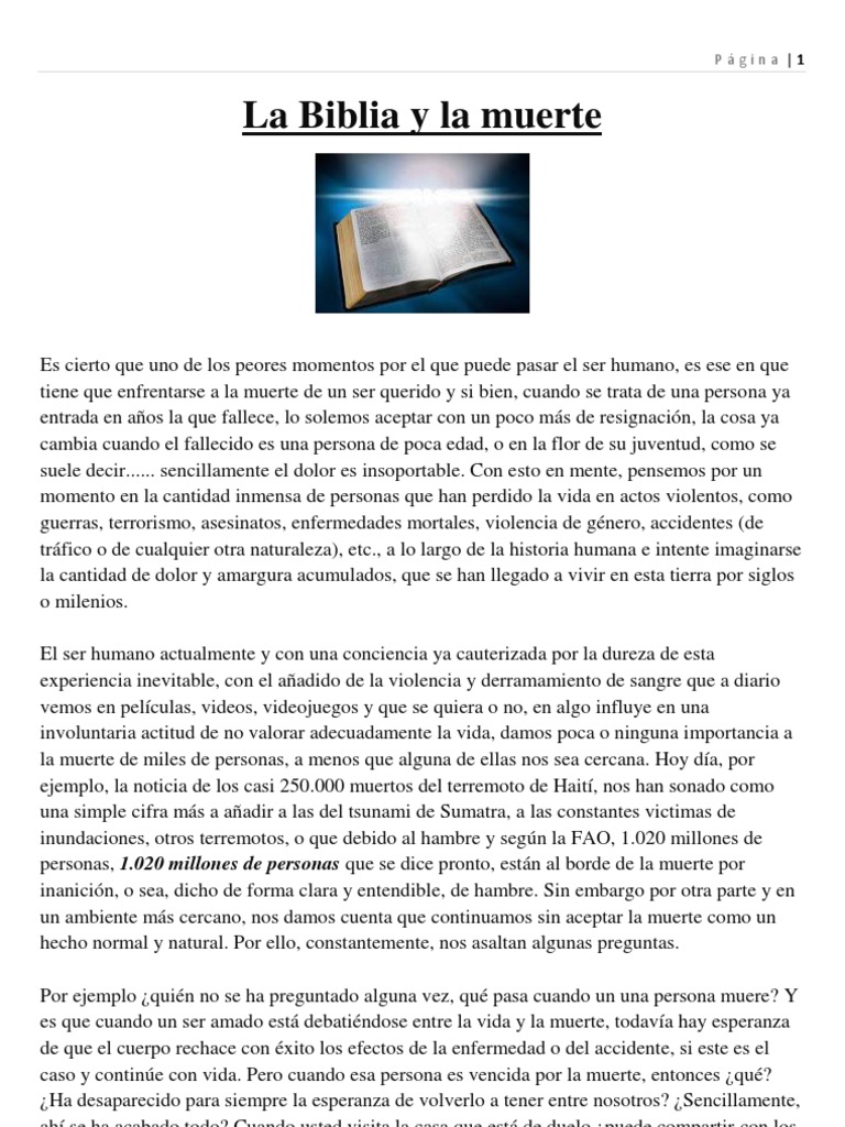 La Biblia y La Muerte PDF | PDF | Resurrección | Alma