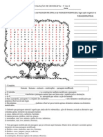 Avaliação de Geografia