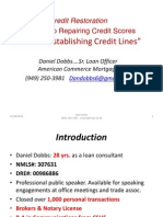 Guide To RepairingCredit Scores and Re - Establishing Credit Lines