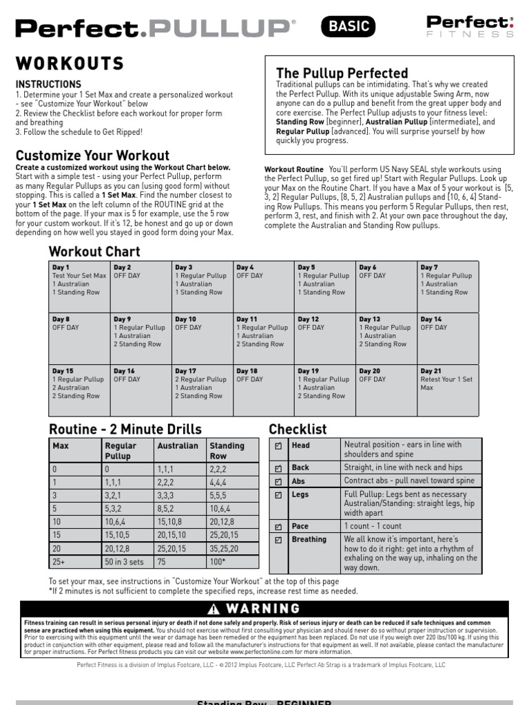 Pullup Basic Poster - Web | PDF | Recreation | Sports