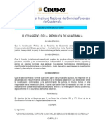 Ley Orgánica Del Instituto Nacional de Ciencias Forenses de Guatemala