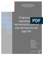 Proyecto Programa de Capacitacion Herramientas para La Vida Del Gerente Del Siglo XXI