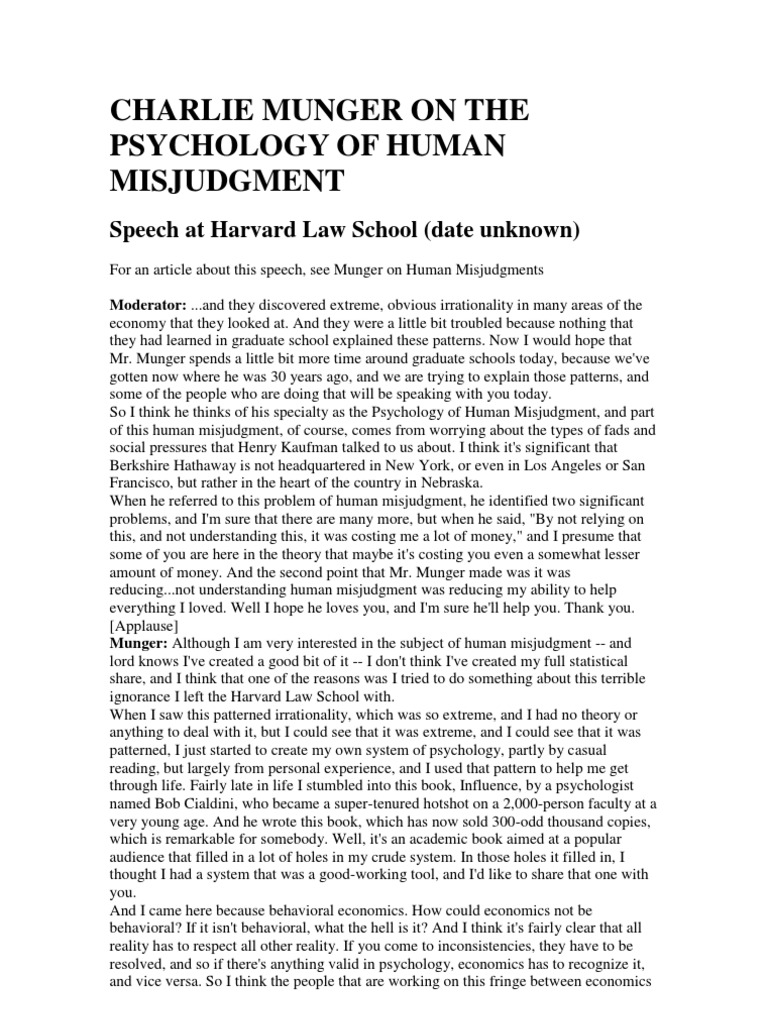 The Psychology Of Human Misjudgment Pdf – VLFG