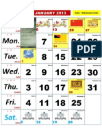 Kalender Kuda 2013