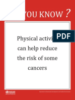 Did You Know: Physical Activity Can Help Reduce The Risk of Some Cancers