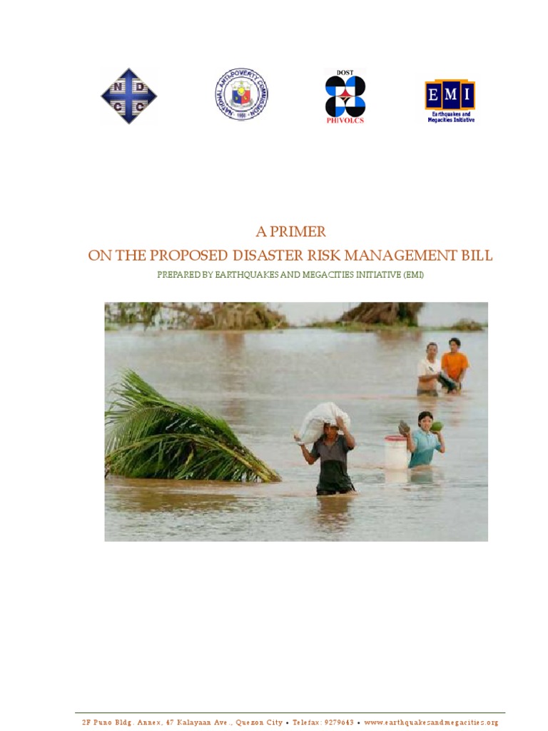 Primer On Disaster Risk Management Bill | PDF