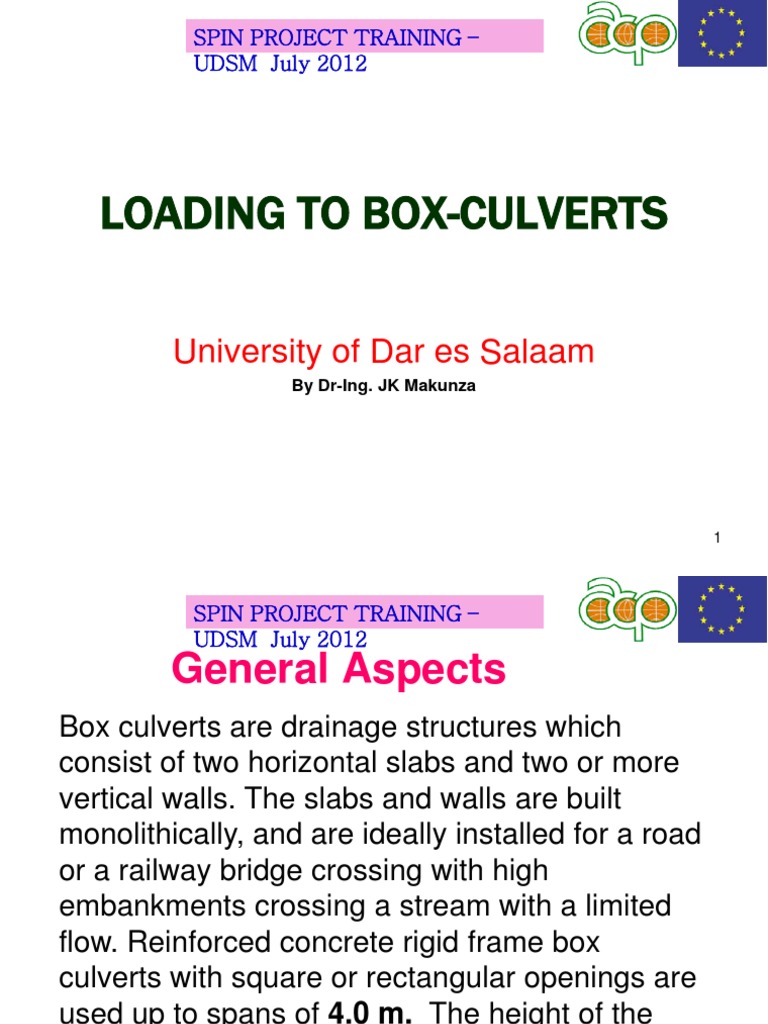 Box Culvert Design and Analysis Guide | PDF