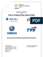 Two-Wheeler Industry: Project Report ON
